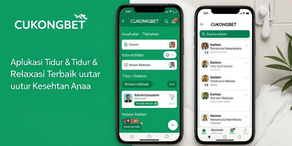 Antarmuka CUKONGBET yang sederhana dan menenangkan untuk Tidur & Relaksasi.