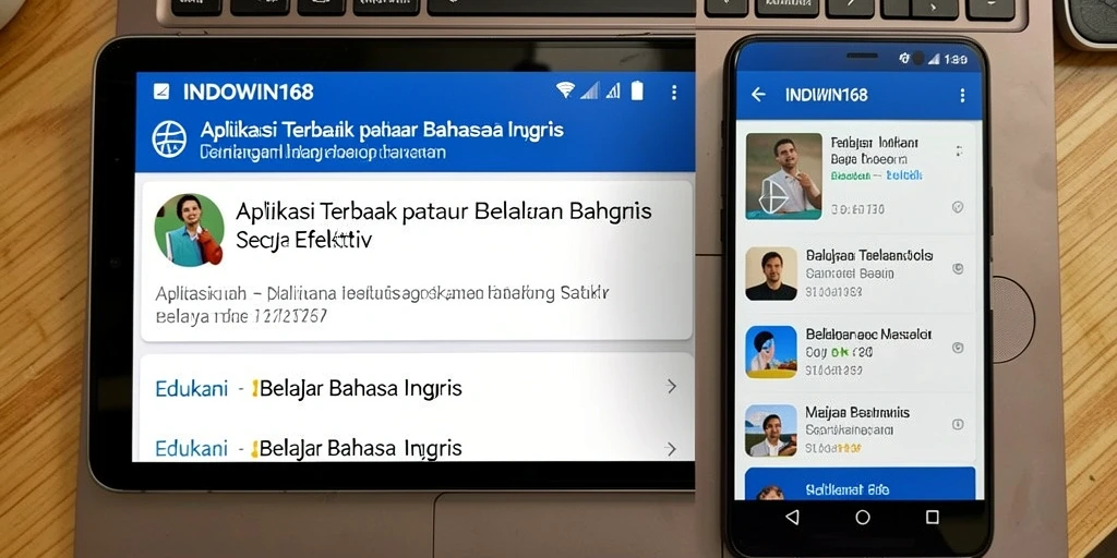Antarmuka INDOWIN168 yang menarik untuk belajar bahasa Inggris.