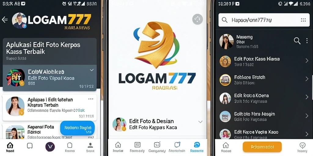 Antarmuka LOGAM777 untuk edit foto dengan fitur canggih dan intuitif.