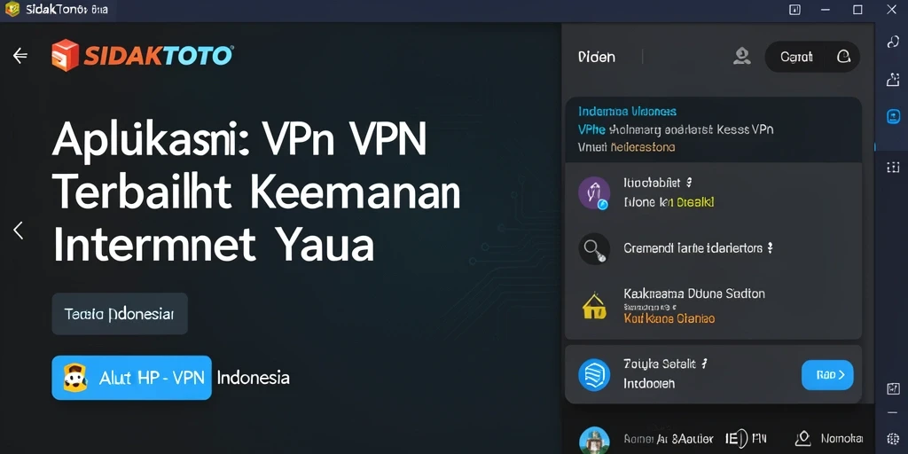 Tampilan antarmuka aplikasi SIDAKTOTO untuk VPN Indonesia.