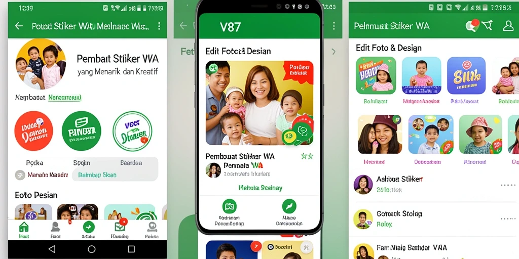 Antarmuka V87 yang user-friendly untuk Pembuat Stiker WA.