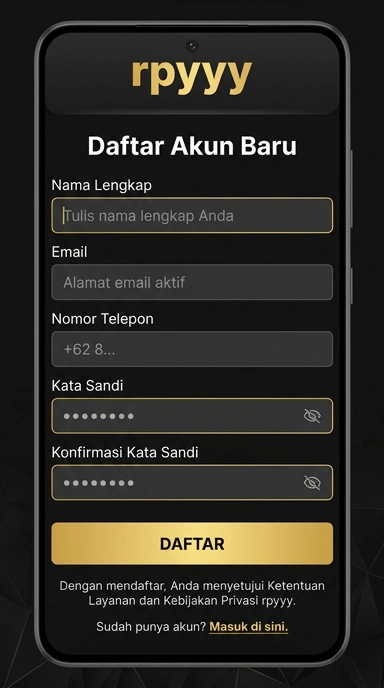 Daftar Akun Baru rpyyy dengan Mudah
